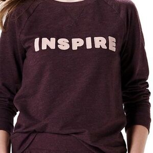 Like New! Sonoma INSPIRE french terry sweatshirt long-sleeved top. Plum. Sz L